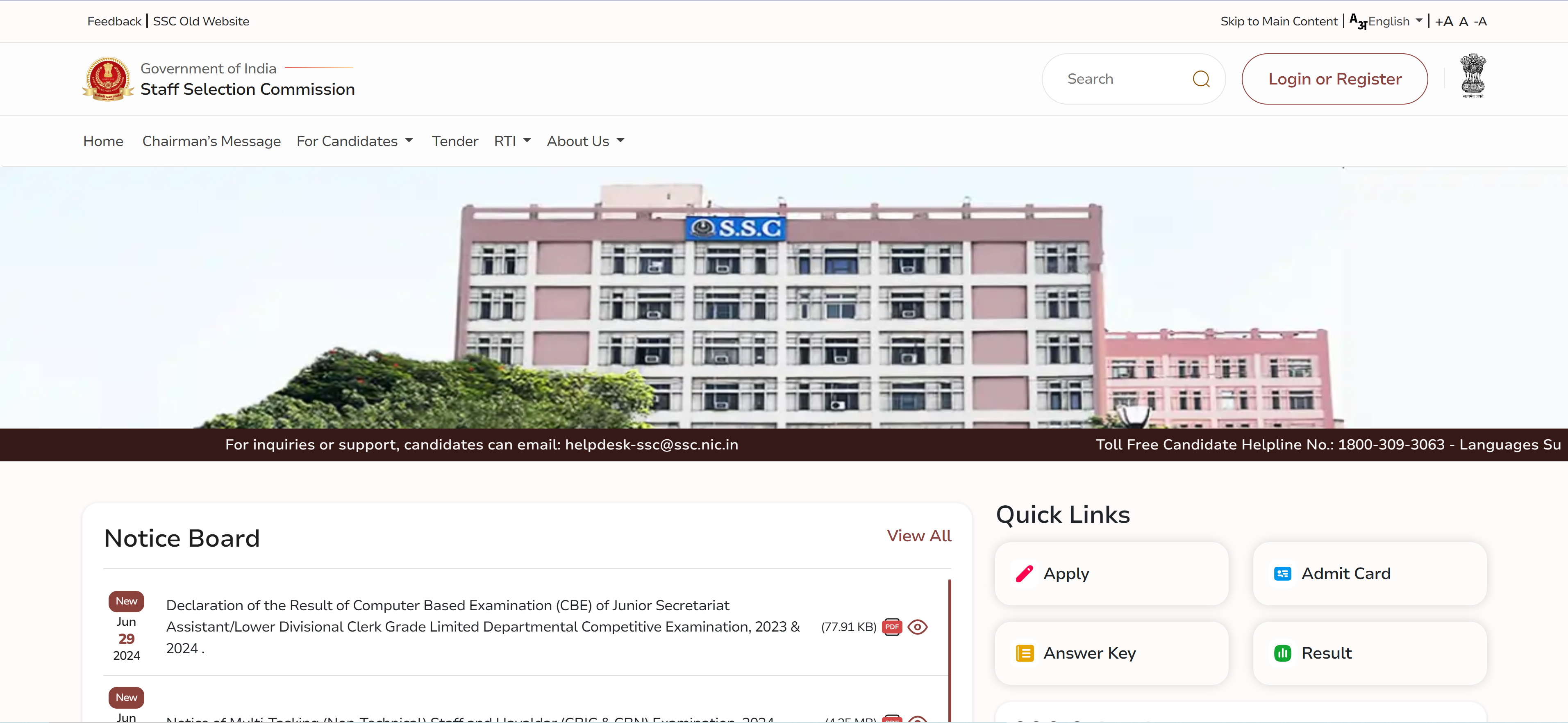 SSC CGL Recruitment 2024